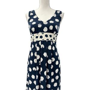 Merona blue and white. v neck sleeveless dress size small